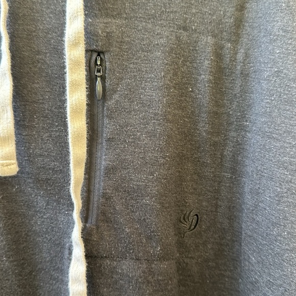 Duck camp charcoal grey lightweight bamboo hoodie with zip pocket - Picture 3 of 5